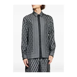 Chemise Regular en Twill de Soie Imprimée
