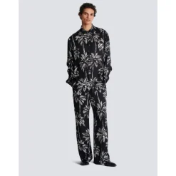 Chemise Satin Palm Tree