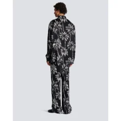 Chemise Satin Palm Tree