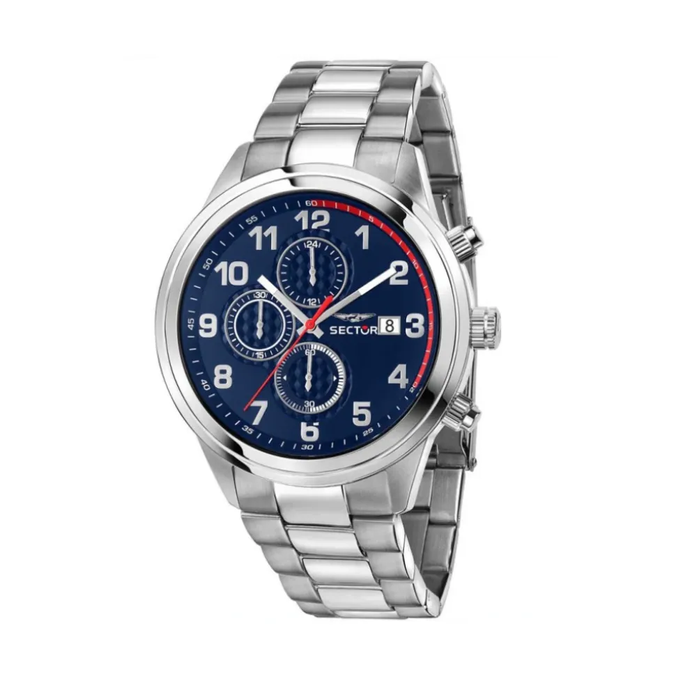 Chronographe 670 Cadran Bleu Acier Inoxydable