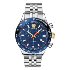 Chronographe homme Hellenyium VE2U01024 Bleu Argent