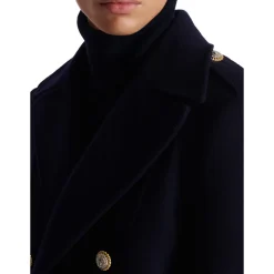 Coat in felted double-faced wool