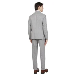 Costume Croisé en Soie, Laine et Cachemire