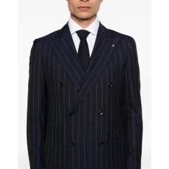 Costume croisé à rayures