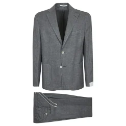 Costume Croisé à Revers Crantés