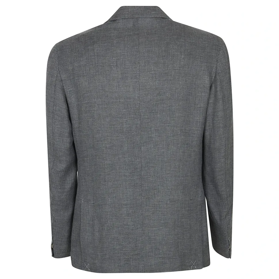 Costume Croisé à Revers Crantés