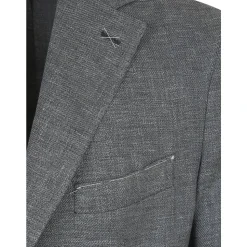 Costume Croisé à Revers Crantés