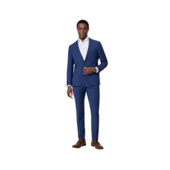 Costume Deux Pièces Stretch en Laine Mélangée à 2 Boutons