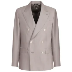 Costume en laine avec veste en soie