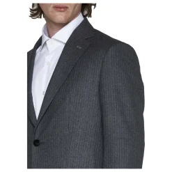 Costume à rayures simple boutonnage