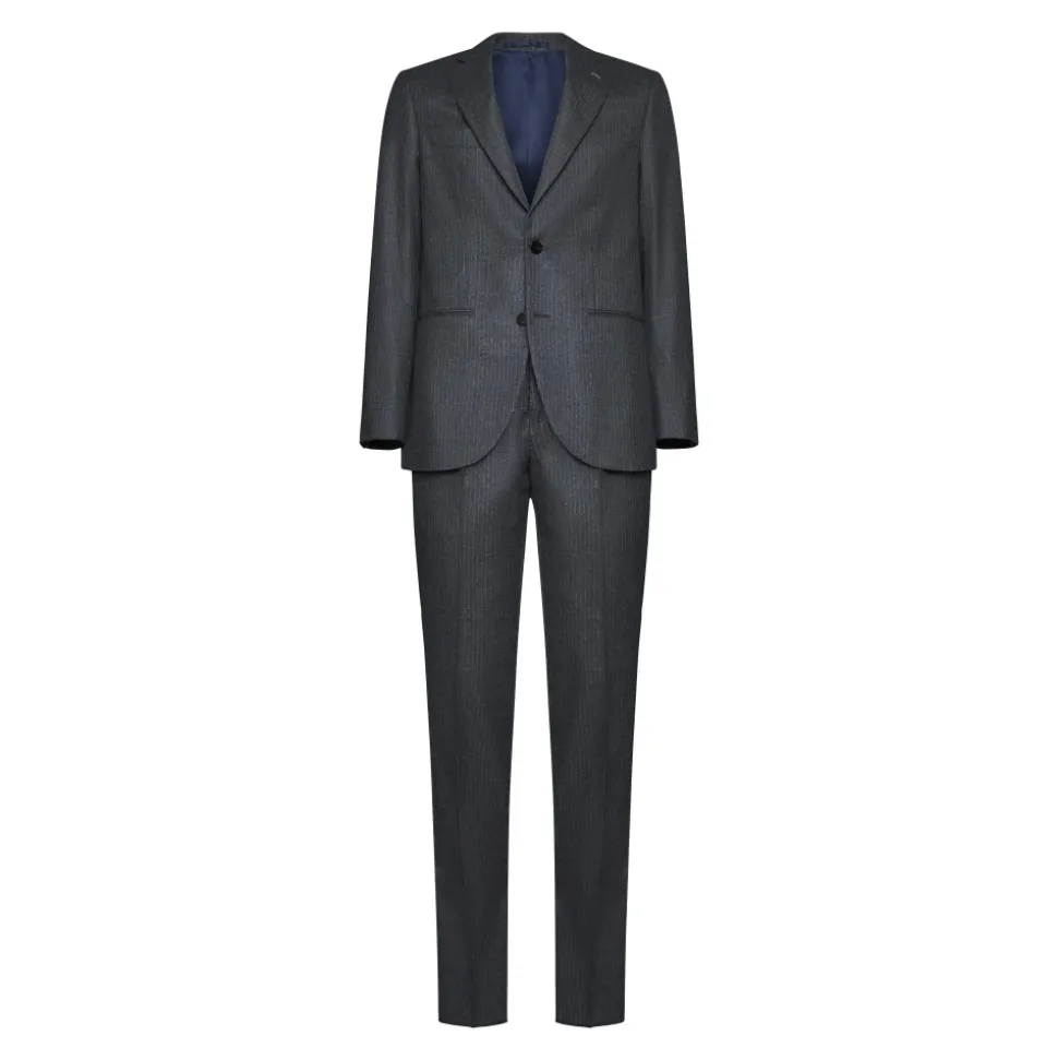 Costume à rayures simple boutonnage
