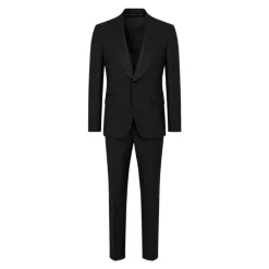 Costume à revers satiné à un bouton