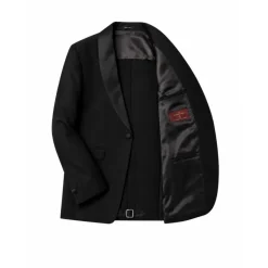 Costume à revers satiné à un bouton
