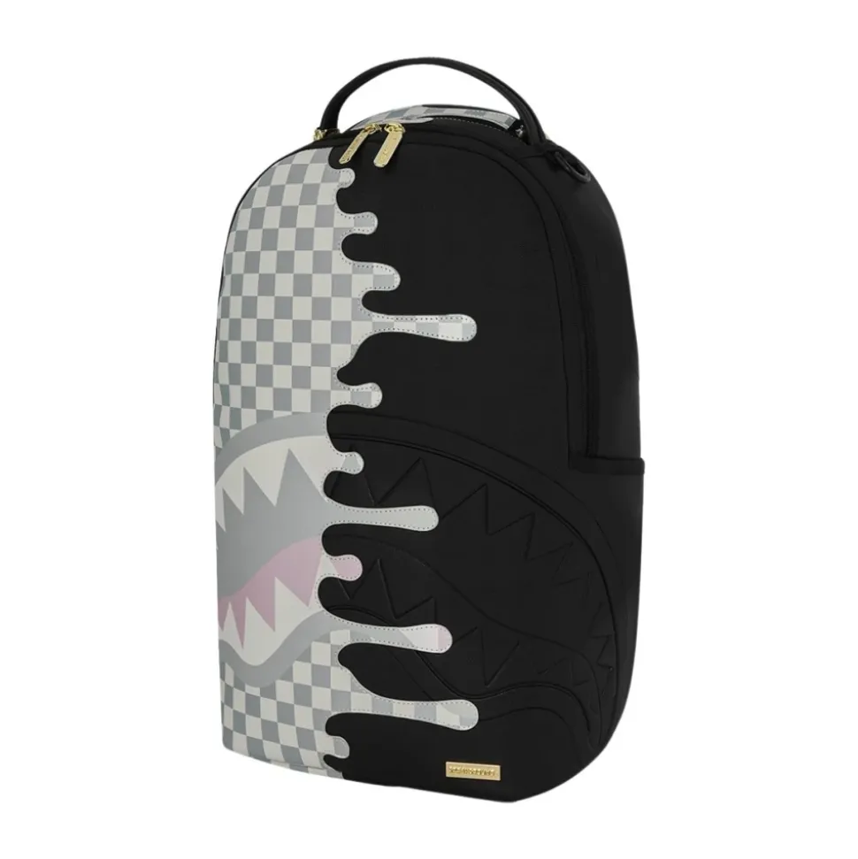 Cream Check Side Drip Backpack