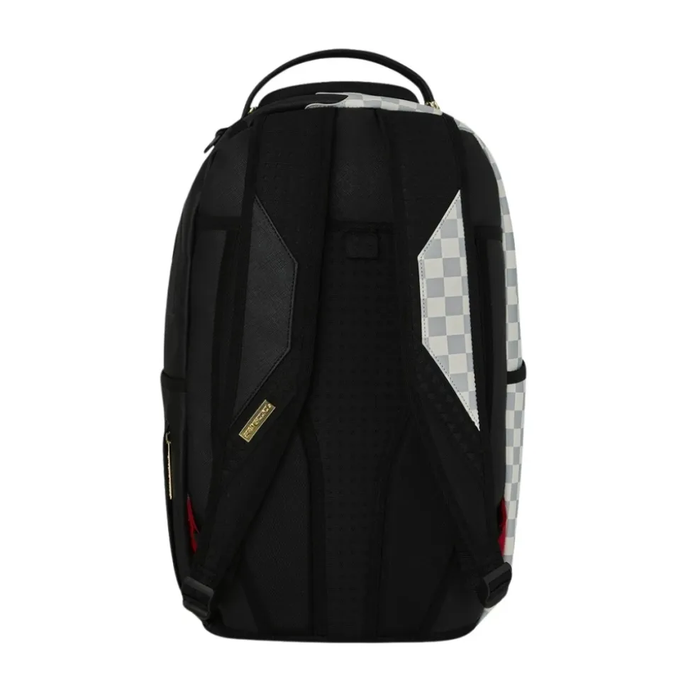 Cream Check Side Drip Backpack