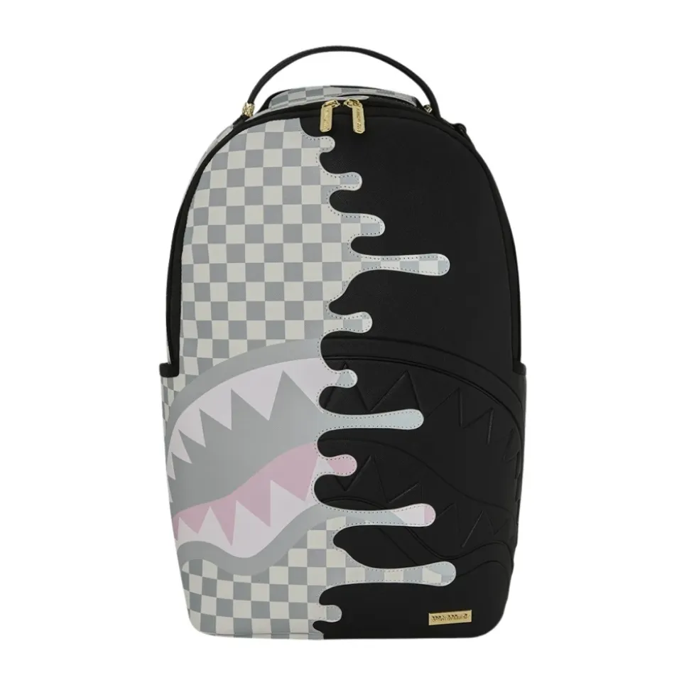 Cream Check Side Drip Backpack