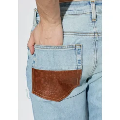 Crochet Leather Mx1 Jeans