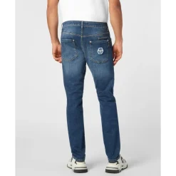 Denim Super Straight Cut Trousers Hexagon