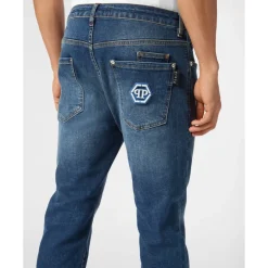 Denim Super Straight Cut Trousers Hexagon