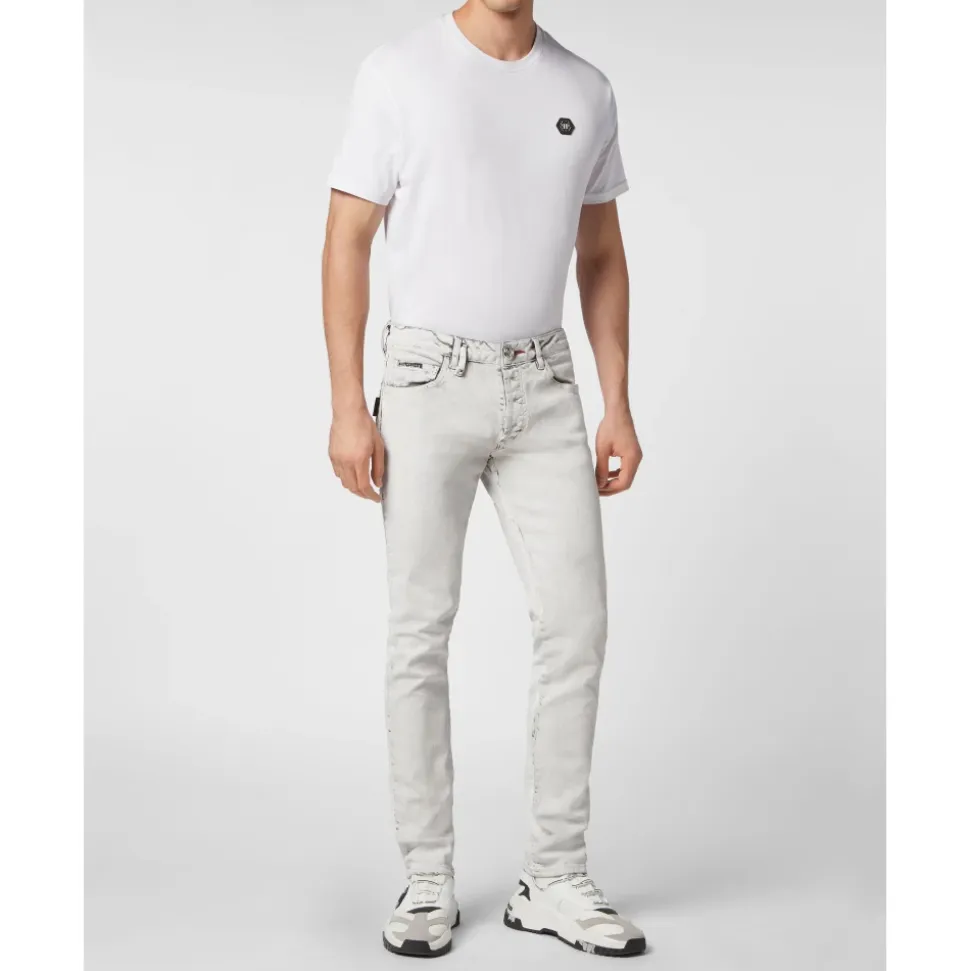 Denim Trousers Super Straight Cut Skull&Bones