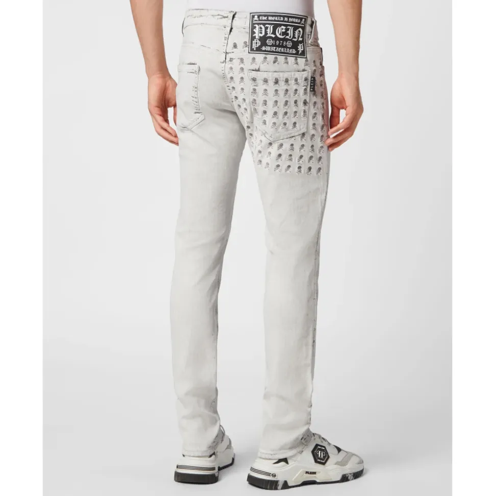 Denim Trousers Super Straight Cut Skull&Bones