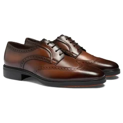 Derby brogue en cuir pour homme