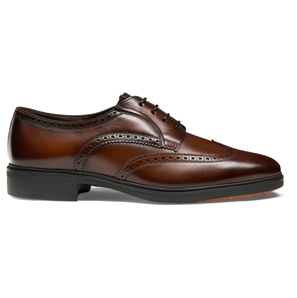 Derby brogue en cuir pour homme