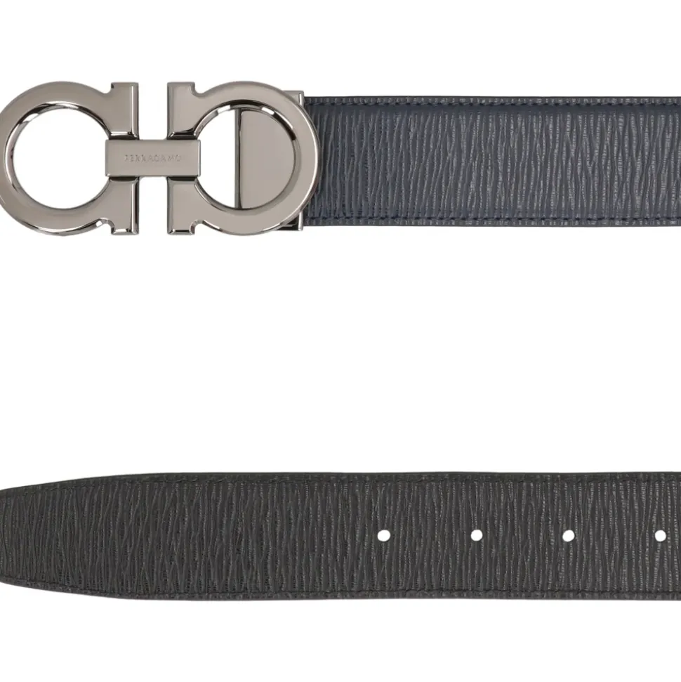 Gancini Reversible Leather Belt