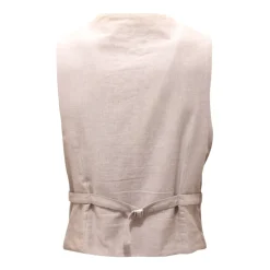 Gilet en cuir avec doublure en coton