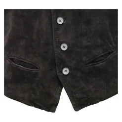Gilet en cuir avec doublure en coton