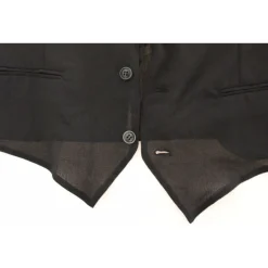 Gilet Veste Formelle en Laine Noire