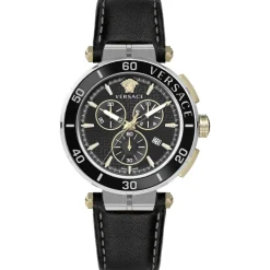 GRECA Chronographe Bracelet en Cuir Montre