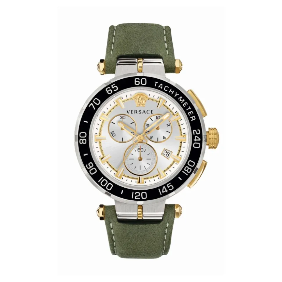 Greca Chrono Montre Bracelet en Cuir