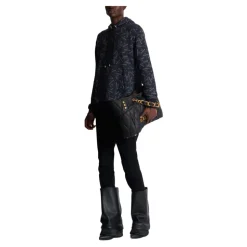 Hoodie imprimé motif Étiquette all-over