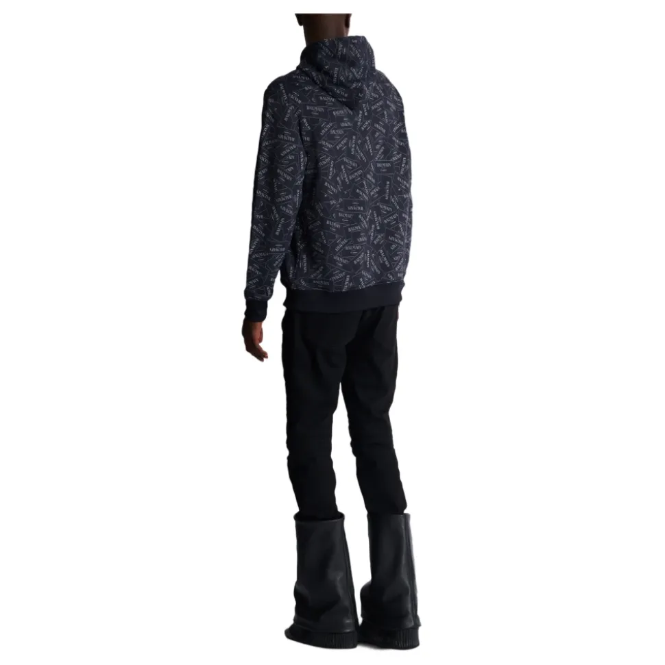 Hoodie imprimé motif Étiquette all-over