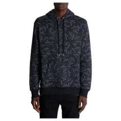 Hoodie imprimé motif Étiquette all-over