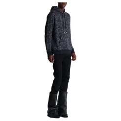 Hoodie imprimé motif Étiquette all-over