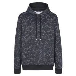 Hoodie imprimé motif Étiquette all-over