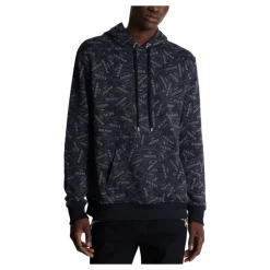 Hoodie imprimé motif Étiquette all-over