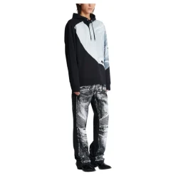 Hoodie imprimé trompe-l'œil T-shirt