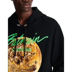 Hoodie imprimé Universe logo et planète