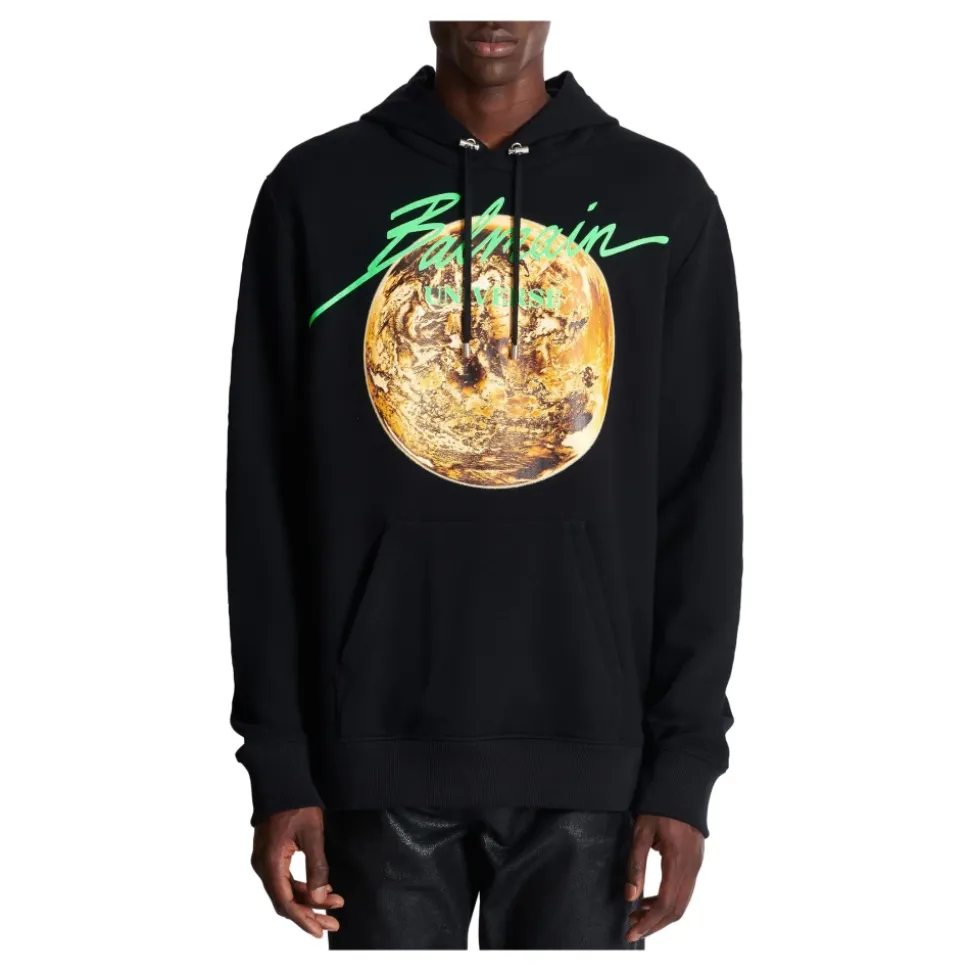 Hoodie imprimé Universe logo et planète