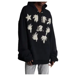 Hoodie with embroidered badges