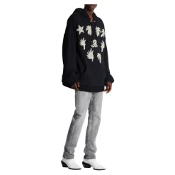 Hoodie with embroidered badges