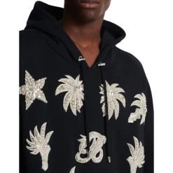 Hoodie with embroidered badges