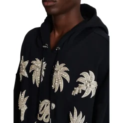 Hoodie with embroidered badges