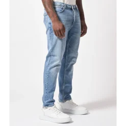 Jean Bleu en Coton Élastique à 5 Poches