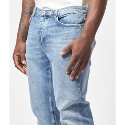 Jean Bleu en Coton Élastique à 5 Poches