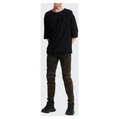 Jean coupe slim à ceinture zippée