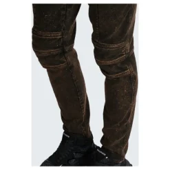 Jean coupe slim à ceinture zippée